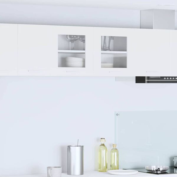 vidaXL Dulap suspendat cu depozitare Alb 80 x 31 x 40 cm Lemn compozit