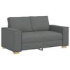 vidaXL Canapea cu 2 locuri, gri &icirc;nchis, 160x78x84 cm, material textil