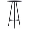 vidaXL Set mobilier de bar, 3 piese, negru, plastic