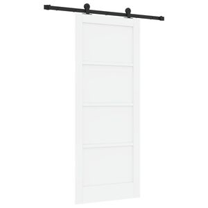 vidaXL Ușă glisantă ORKDAL Alb 83 x 202 cm Lemn masiv de pin