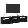 vidaXL Cabinet TV 2 pcs Stejar Negru 180 x 35 x 40 cm Lemn compozit