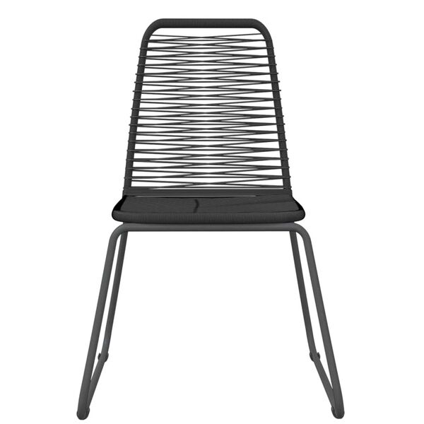 vidaXL Set de mobilier pentru grădină, 9 piese, negru