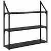 vidaXL Raft de perete Montare pe perete Stejar Negru 80 x 21 x 78,5 cm
