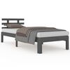 vidaXL Cadru de pat, gri, 90x200 cm, lemn masiv de pin