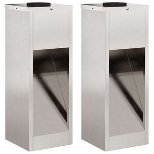 vidaXL Lampa de parcurs LED solar 2 pcs Oţel inoxidabil