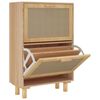vidaXL Pantofar, maro, 52x25x80 cm, lemn prelucrat și ratan natural