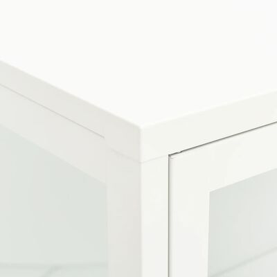 vidaXL Servantă, alb, 75x35x105 cm, oțel și sticlă