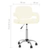 vidaXL Scaun de bucătărie pivotant, crem, piele ecologică