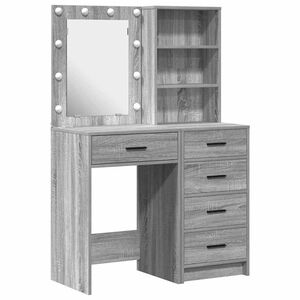 vidaXL Masă de Machiaj 2 buc. Gri 50 x 41 x 135 cm Lemn prelucrat
