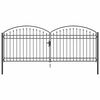 vidaXL Poartă de gard ASSEN 401 x 200 cm Oțel Gri Blocat