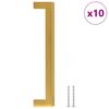vidaXL M&acirc;nere de dulap, 10 buc., auriu, 160 mm, oțel inoxidabil