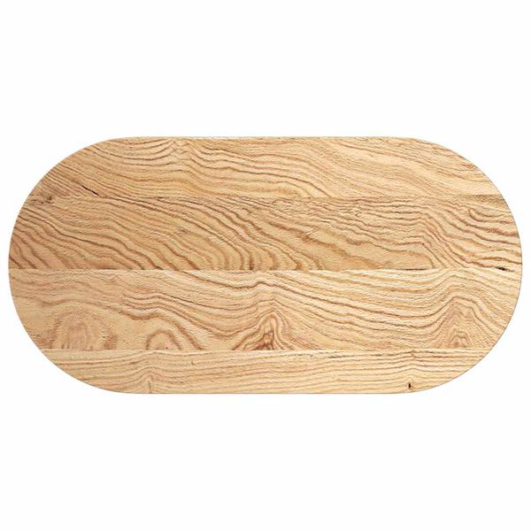 vidaXL Blat de masă 100x50x2 cm lemn masiv de stejar oval
