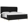 vidaXL Pat cu arcuri cu saltea Negru 200 x 200 cm țesătură