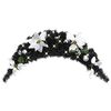 vidaXL Arcadă de Crăciun cu lumini LED, negru, 90 cm, PVC