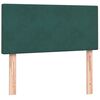 vidaXL Pat box spring cu saltea, verde &icirc;nchis, 90x220 cm, catifea