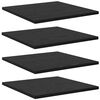 vidaXL Raft pentru cărți 3 niveluri 4 pcs 40 x 40 x 1,5 cm Negru