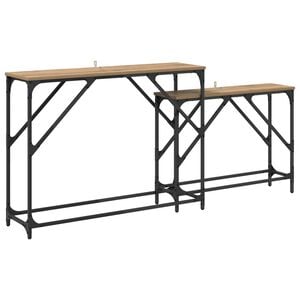 vidaXL Masă de consolă 2 buc. Stejar Artizanal 100 x 28 x 75 cm