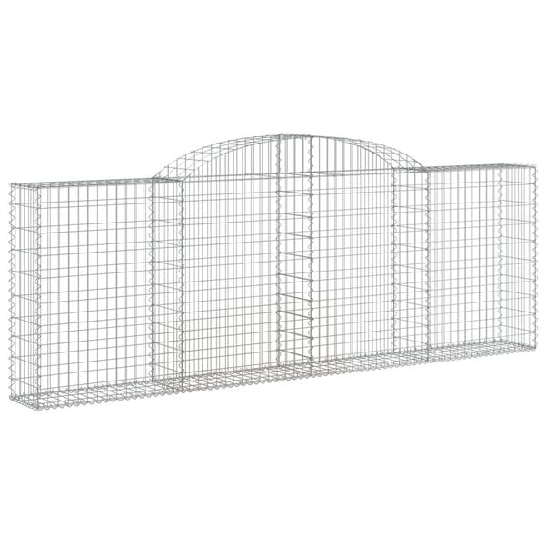 vidaXL Coșuri gabion arcuite 5 buc, 300x30x100/120 cm fier galvanizat
