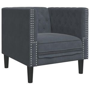 vidaXL Canapea Gri &icirc;nchis 74,5 x 71 x 70,5 cm Catifea
