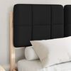vidaXL Cadru de pat cu tăblie tapițată cu headboard Negru 120 x 190 cm