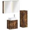 vidaXL Set de mobilier pentru baie 4 pcs Stejar fumuriu