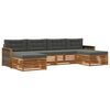 vidaXL Seturi de canapele cu pernă 6 pcs Lemn Solid de Acacia