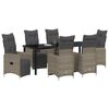 vidaXL Set de masă pentru grădină cu pernă 7 pcs Bej Rattan poli