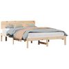 vidaXL Cadru de pat natural 160 x 200 cm Lemn de pin masiv