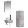 vidaXL Set dulap baie 4 pcs Gri Beton 40 x 10,5 x 60,5 cm