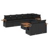 vidaXL Patio Sofa Set 9-Locuri Black
