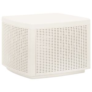 vidaXL Masă de grădină, alb, 53x53x40 cm, plastic