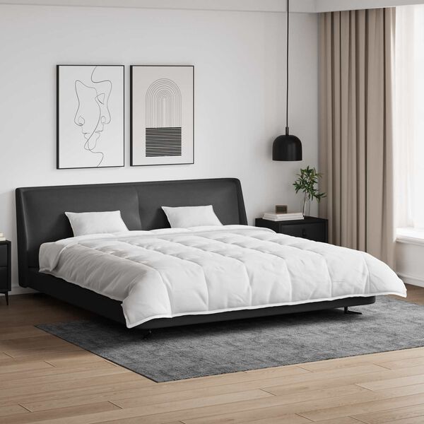 vidaXL Set de Pături cu pernă 3 pcs Alb Pene de rață