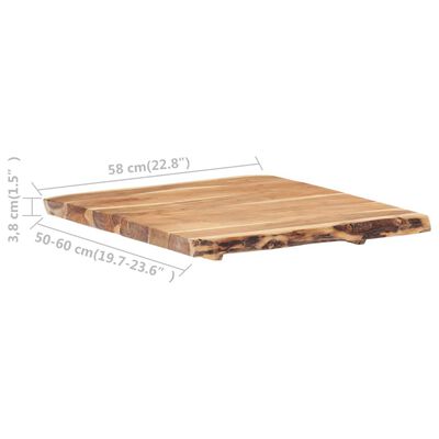 vidaXL Blat de masă, 58x(50-60)x3,8 cm, lemn masiv de acacia