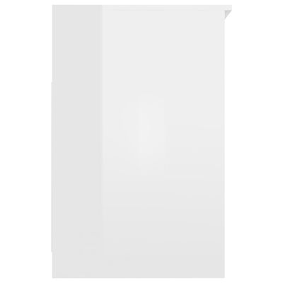 vidaXL Birou, alb extralucios, 140 x 50 x 76 cm, lemn prelucrat