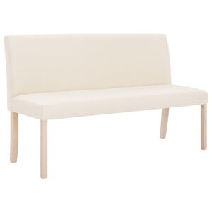 vidaXL Bancă, crem, 139,5 cm, poliester