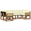 vidaXL Set de canapele de exterior 6 buc. Natural și Crem