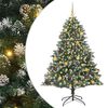 vidaXL Brad de Crăciun artificial Verde 180 cm PVC și Plastic și Oțel