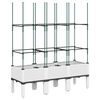 vidaXL Jardinieră de grădină cu spalier, alb, 120x40x142,5 cm PP