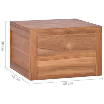 vidaXL Dulap de baie suspendat, 45 x 45 x 30 cm, lemn masiv de tec