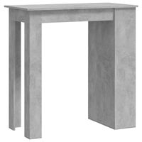 vidaXL Masă de bar cu raft de depozitare, gri beton, 102x50x103,5 cm
