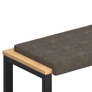 vidaXL Perna pentru bancă Material din microfibră Gri &icirc;nchis