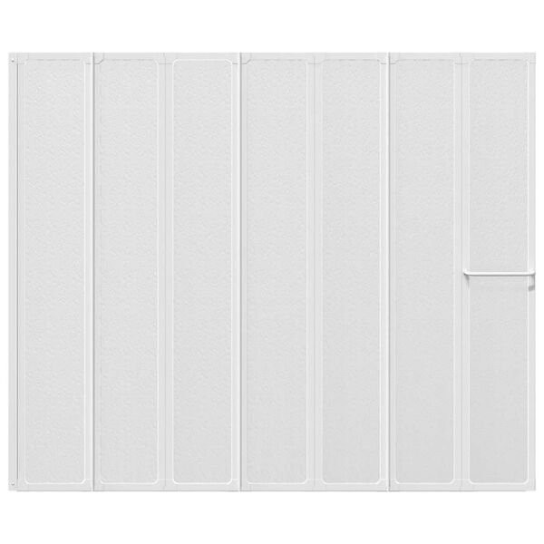 Paravan cadă de duș 140x168 cm, 7 panouri pliabil cu suport prosoape