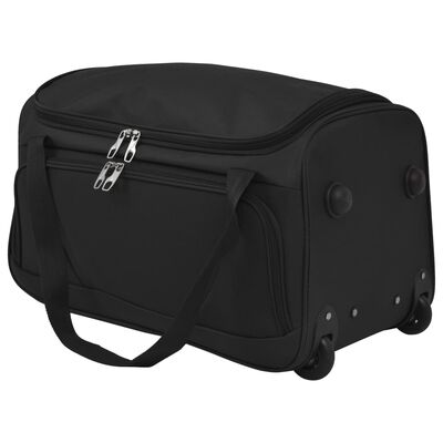 vidaXL Set de valize, 3 piese, negru