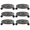 vidaXL Suporturi de plante cu role, 6 buc., bronz, 30 cm, plastic
