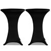vidaXL Husă de masă cu picior, 4 buc., negru, Ø80 cm, elastic