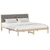vidaXL Cadru de pat cu tăblie tapițată cu headboard Maro 180 x 200 cm