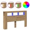 vidaXL Tăblie de pat cu LED, stejar artizanal, 160x18,5x103,5 cm, lemn