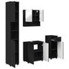 vidaXL Set de mobilier pentru baie 4 buc. Negru 61 x 35 x 64 cm