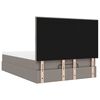 vidaXL Cadru de pat otoman cu saltea Taupe 140x200cm Material