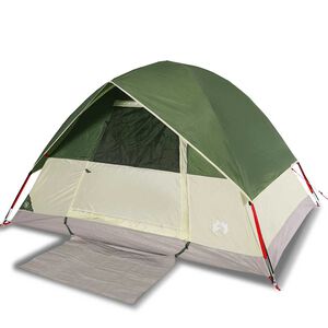 vidaXL Cort de camping cupolă pentru 4 persoane, verde, impermeabil